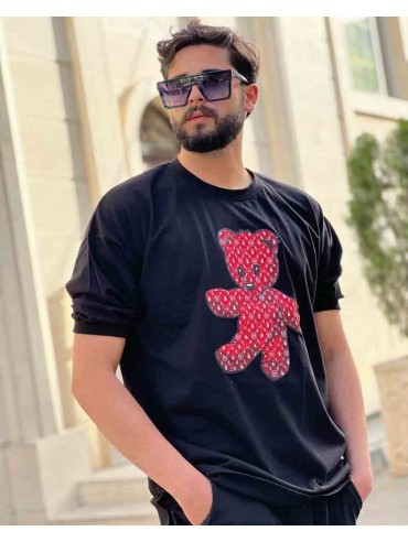 تیشرت پلنگی یقه گرد کد 999